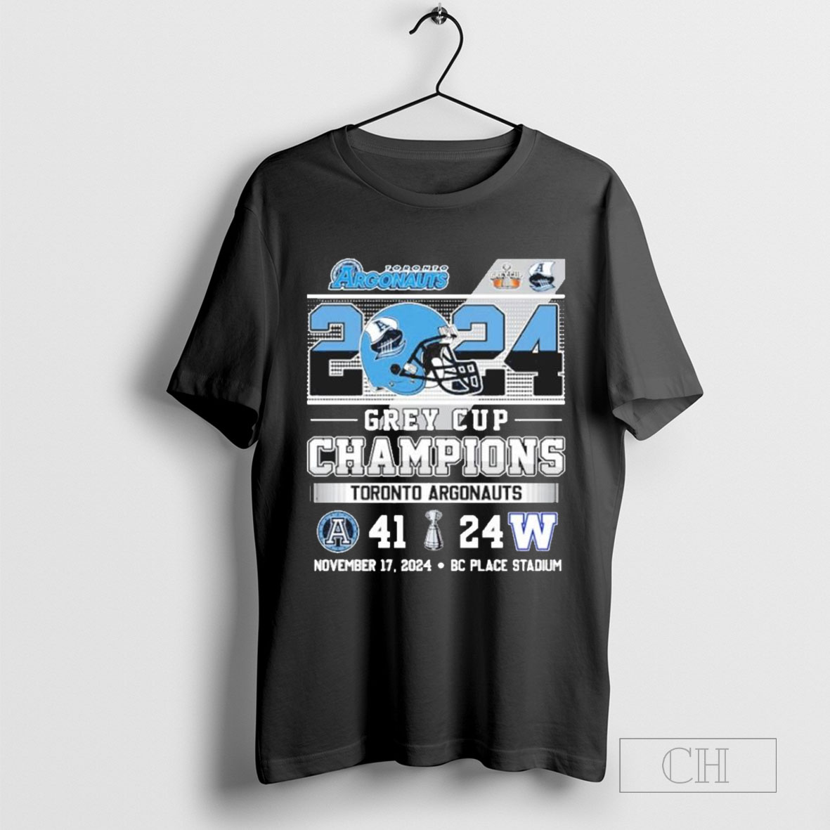 Toronto Argonauts 2024 111th Grey Cup Champions 41-21 Final Score T-Shirt