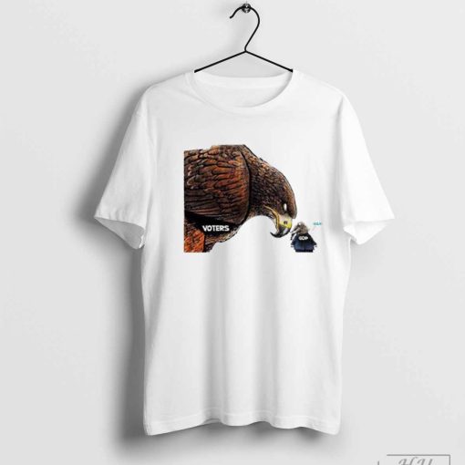 Trump GOP elephant face off bald eagle voters shirt