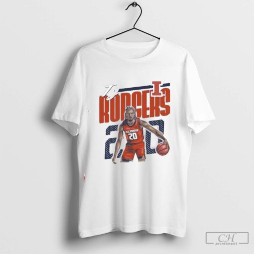 Ty Rodgers Illinois Fighting Illini Illustration Sport T-shirt