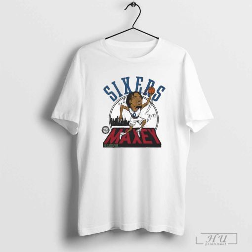 Tyrese Maxey Philadelphia 76ers Signature City Caricature T-shirt