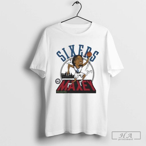 Tyrese Maxey Philadelphia 76ers Signature City Caricature T-shirts