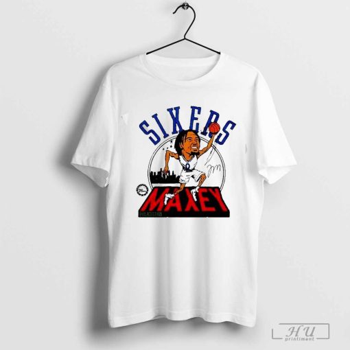 Tyrese Maxey Philadelphia 76ers Signature City Caricature basketball T shirt