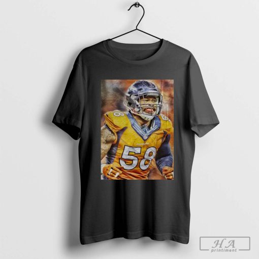 Von Miller Denver Broncos Velveteen Blanket T-shirt