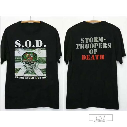 Vtg 1990s S.O.D Speak English or Die Anvil Tour Shirt