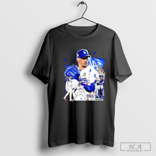 Walker Buehler throw the ball graphic LA Dodgers world series 2024 shirt