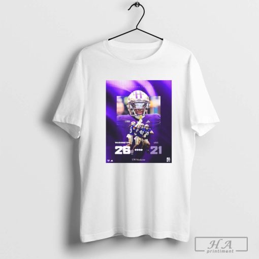 Washington Huskies 26-21 USC Trojans Final Score 2024 T-shirt