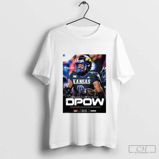 Week 11 Big 12 FB Co-Defensive Player of the Week Mello Dotson Kansas Jayhawks Poster t-shirt