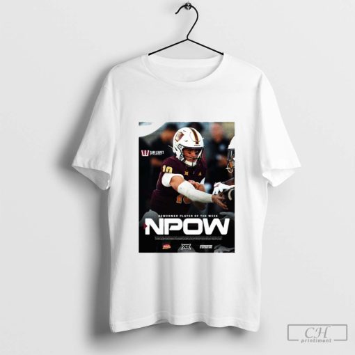 Week 11 Big 12 FB Newcomer of the Week Sam Leavitt Arizona State Sun Devils Poster t-shirt