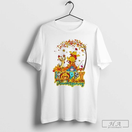 Winnie The Pooh Celebrating Thanksgiving Day With Friends 2024 T-shirt