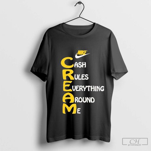 Wu Tang Clan x Nike Cream Tee Cash Rules Everything Around Me T-Shirt