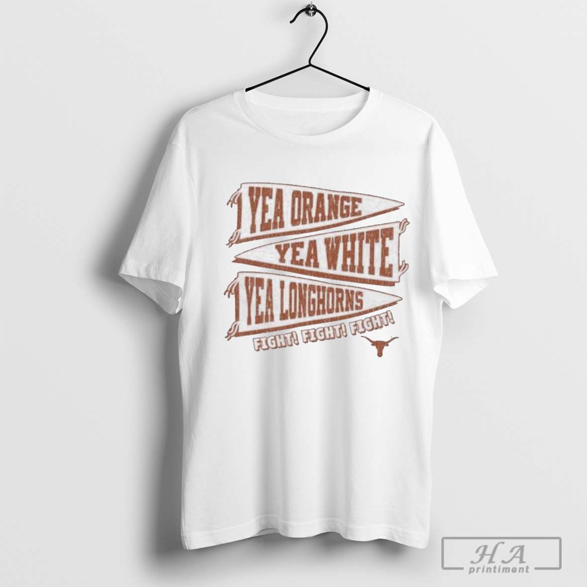 Official Texas Longhorns Yea Orange Yea White Yea Longhorns Pennants Shirt