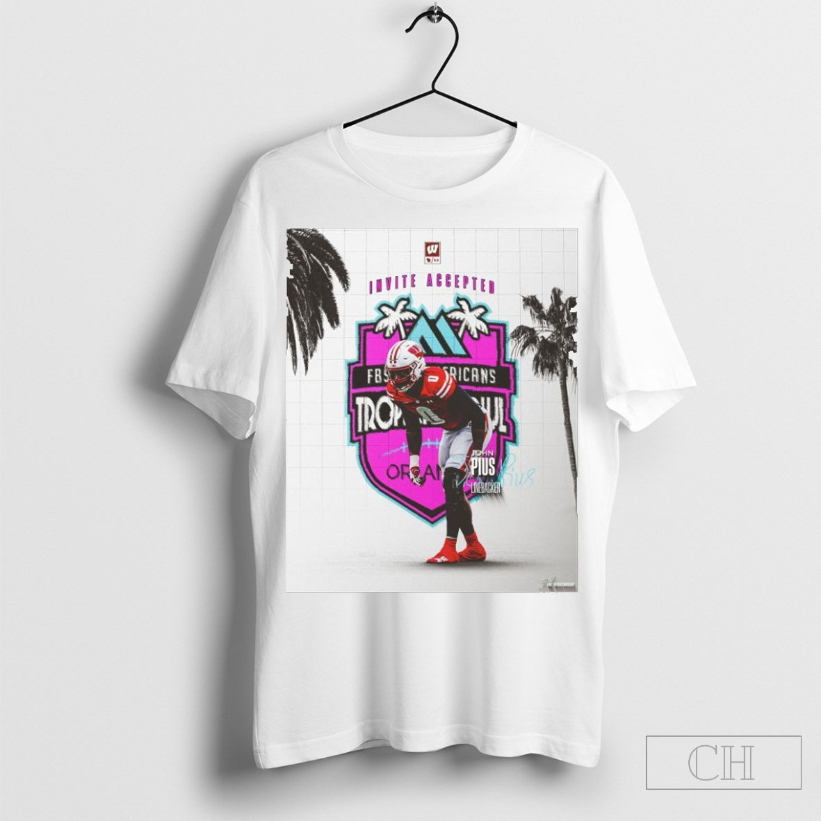 Abc Wisconsin Badgers Invite Accepted John Pius Linebackers Headed To The 2025 Tropical Bowl Signature T Shirt Sweatshirt Cutom Poster Coffee Mugs Ornaments