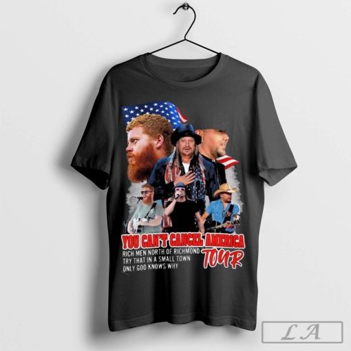 Jason Aldean, Kid Rock And Oliver Anthony You Can’t Cancel America Tour Shirt