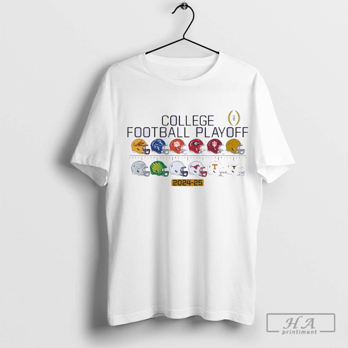 Official 2024 2025 College Football Playoff Teams Helmets T Shirt