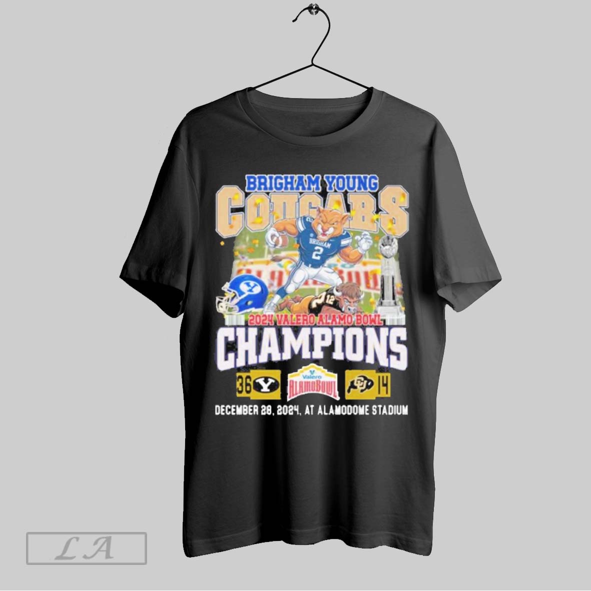 Official Brigham Young Cougars 2024 Valero Alamo Bowl Champions Shirt