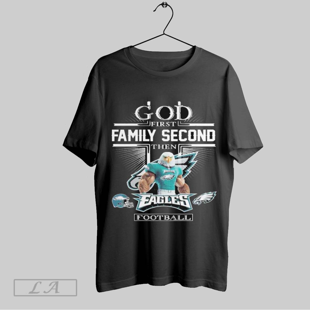 Official God First Family Second Then Philadelphia Eagles Football T Shirt