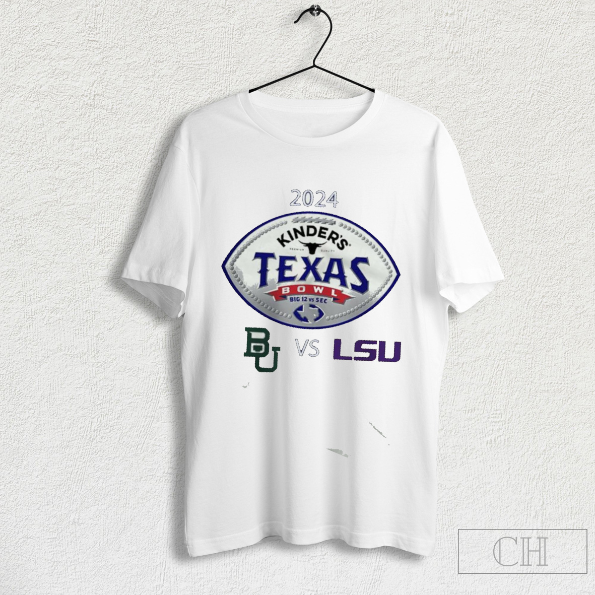 Official Kinders Texas Bowl 2024 Baylor Bears Vs Lsu Tigers Matchup In Houston Texas On December 31 2024 T Shirt Sweatshirt Tee Shirt