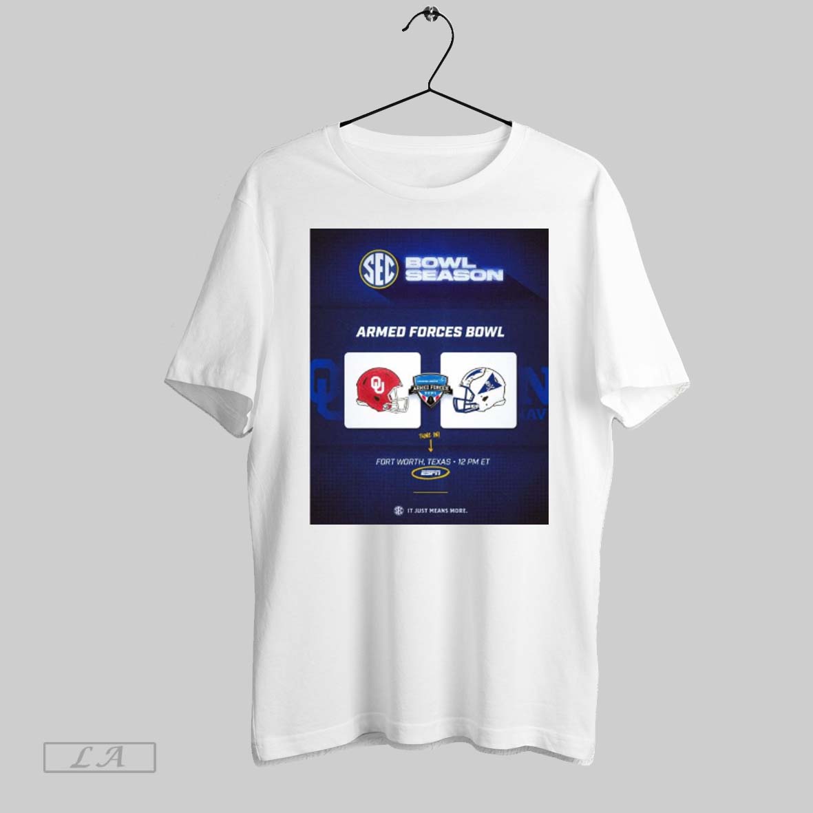 Official Sec Navy Midshipmen Vs Oklahoma Sooners Lockheed Martin Armed Forces Bowl 2024 It Just Means More Poster T Shirt