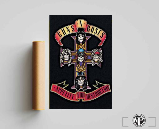 POSTER GUNS N ROSES - APPETITE FOR DESTRUCTION - MUSIC POSTER