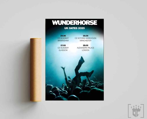 wunderhorse midas 2025 uk tour poster print 2