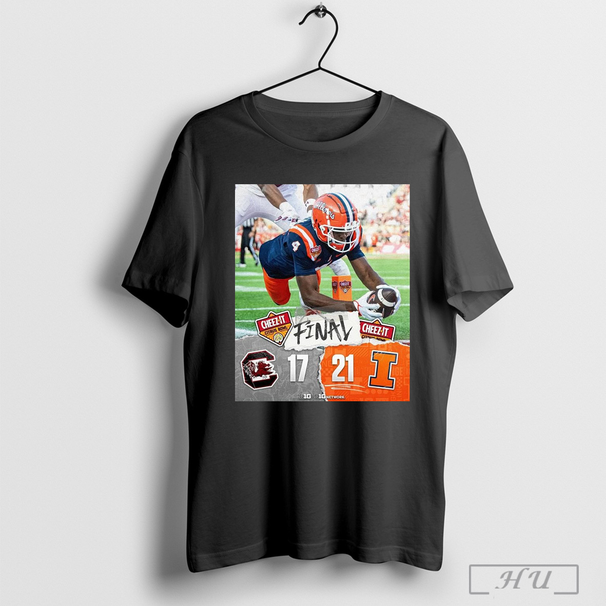 Citrus Bowl Final Score 17 21 Illinois Fighting Illini Win South Carolina Gamecocks Poster T Shirt