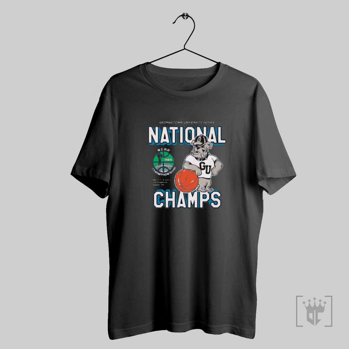 Georgetown University Hoyas National Champs Ncaa Championship 1984 The Kingdome Seattle Wa T Shirt
