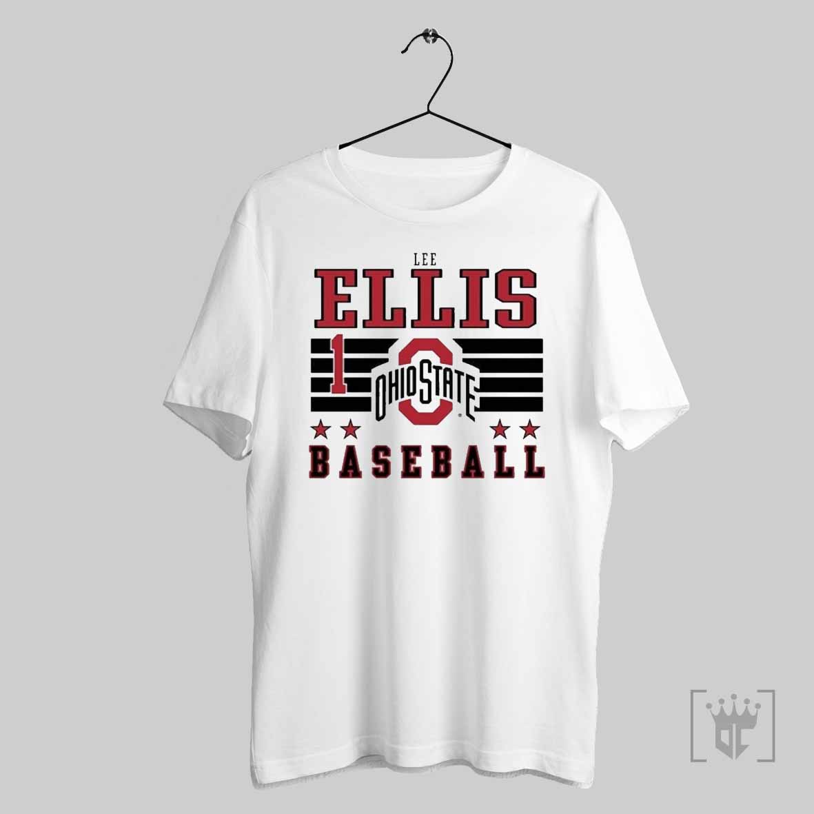 Lee Ellis White Ohio State Buckeyes Nil Striped T Shirts