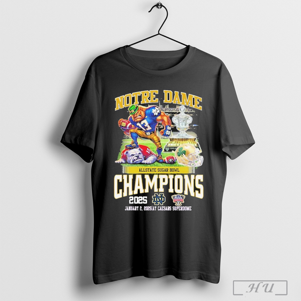 Notre Dame Football Fighting Irish 2025 Sugar Bowl Champions T Shirt