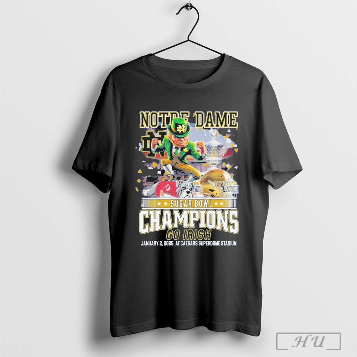 Notre Dame Irish Figthitng Sugar Bowl Champions Go Irish 2025 Limited Edition T Shirt