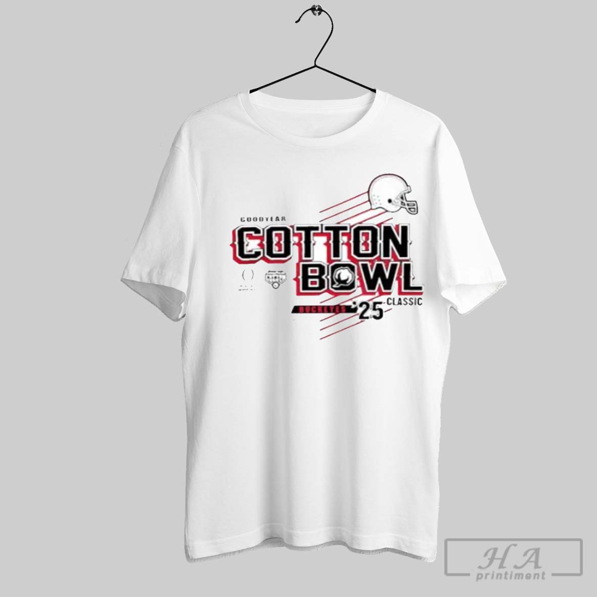 Official Goodyear Cotton Bowl Cfp Ohio State Football Logo Classic 2025 Helmet Shirt