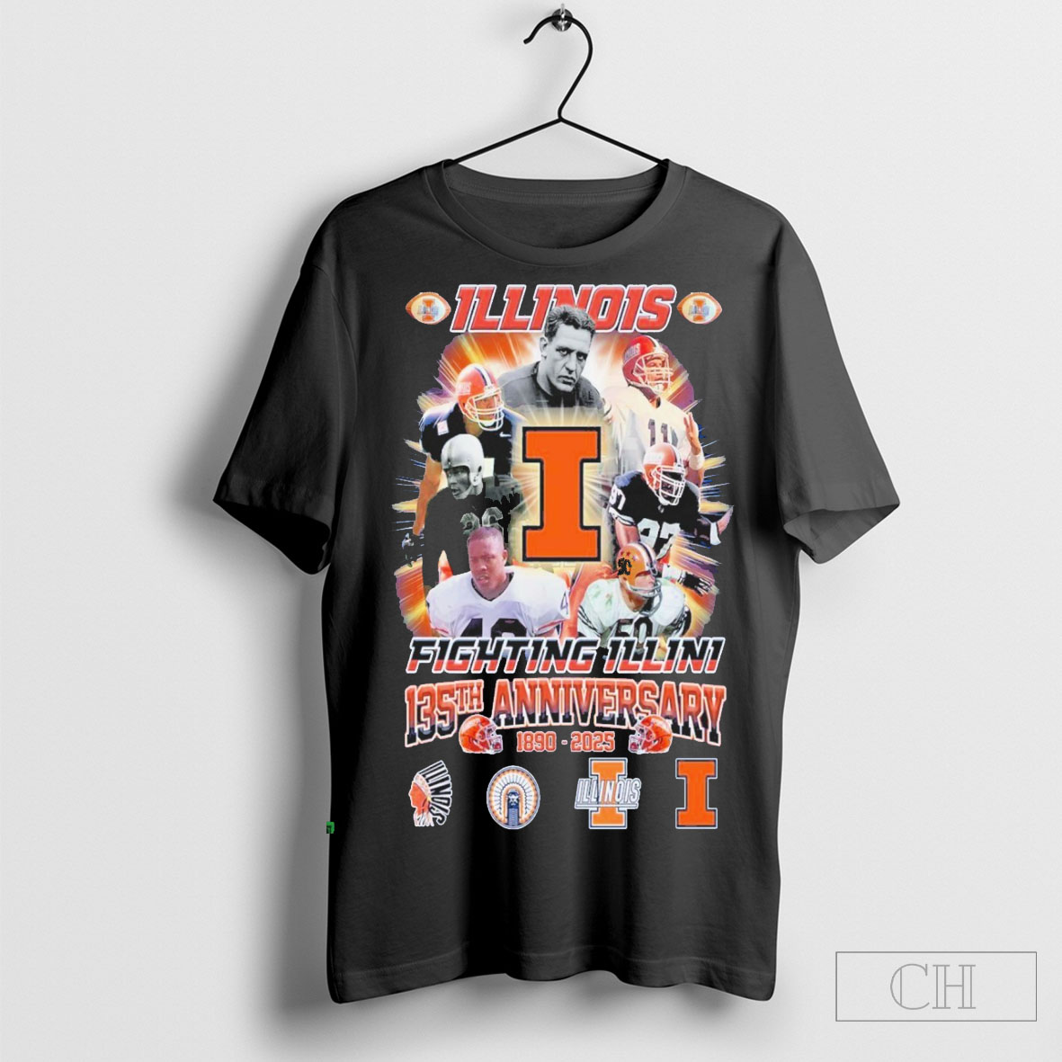 Official Illinois Fighting Illini 135th Anniversary 1890 2025 For Fans Limited T Shirt
