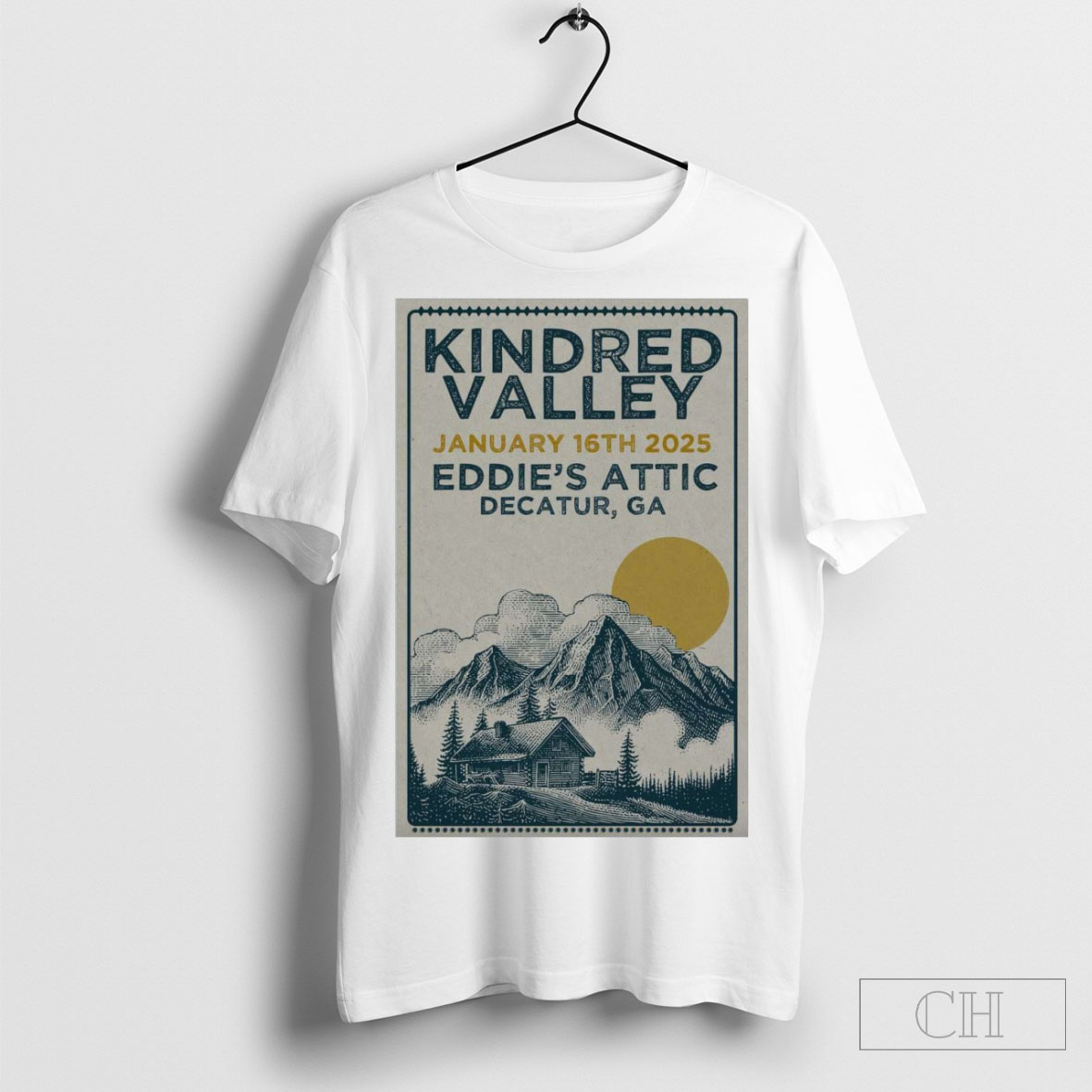Official Kindred Valley Eddies Attic January 16 2025 Decatur Ga Show Poster T Shirt
