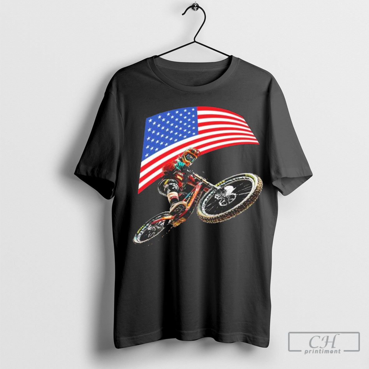 Official Ride Usa Mountain Bike Patriot Vibes T Shirt