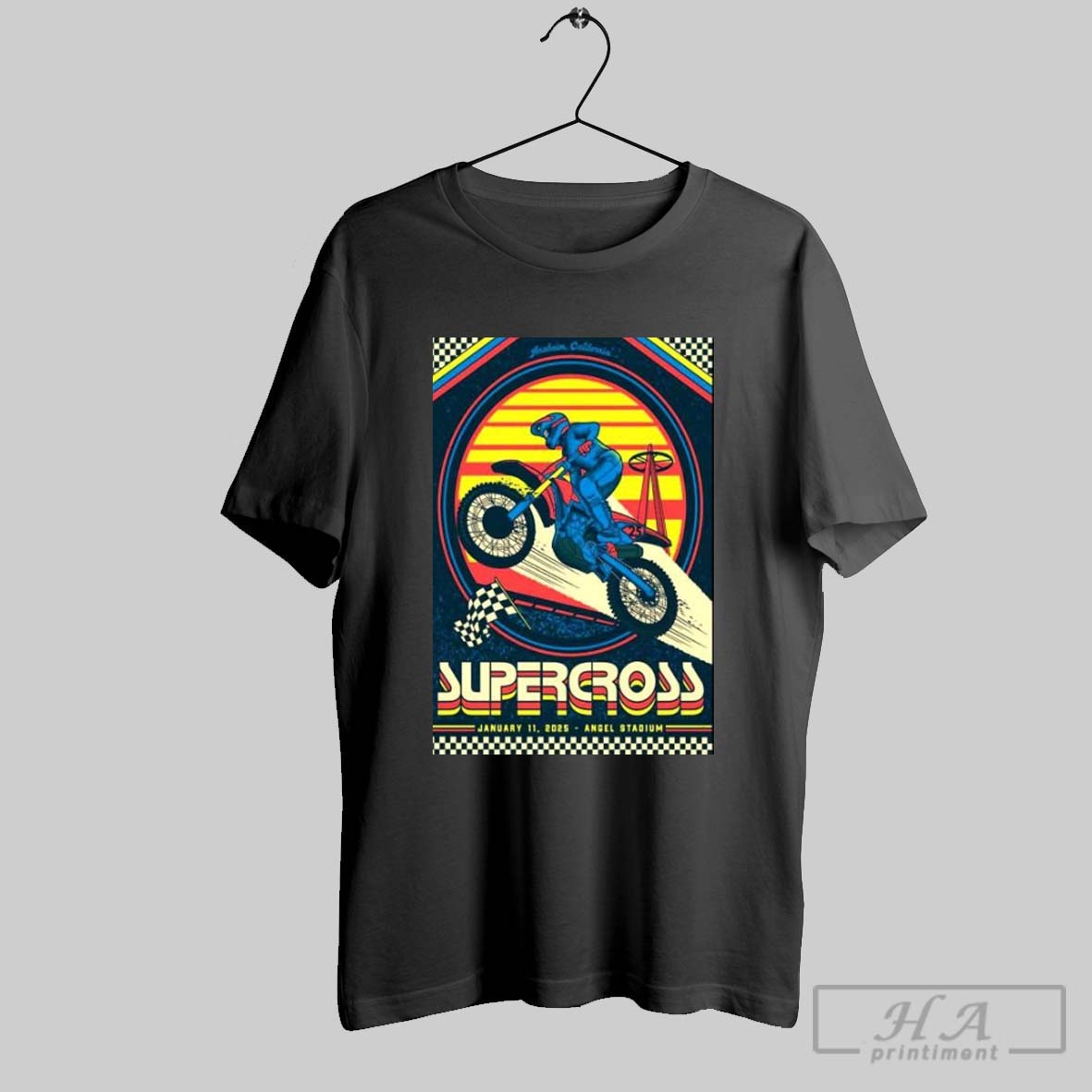 Official Supercross January 11 2025 Angel Stadium Anaheim Ca Event Poster Shirt