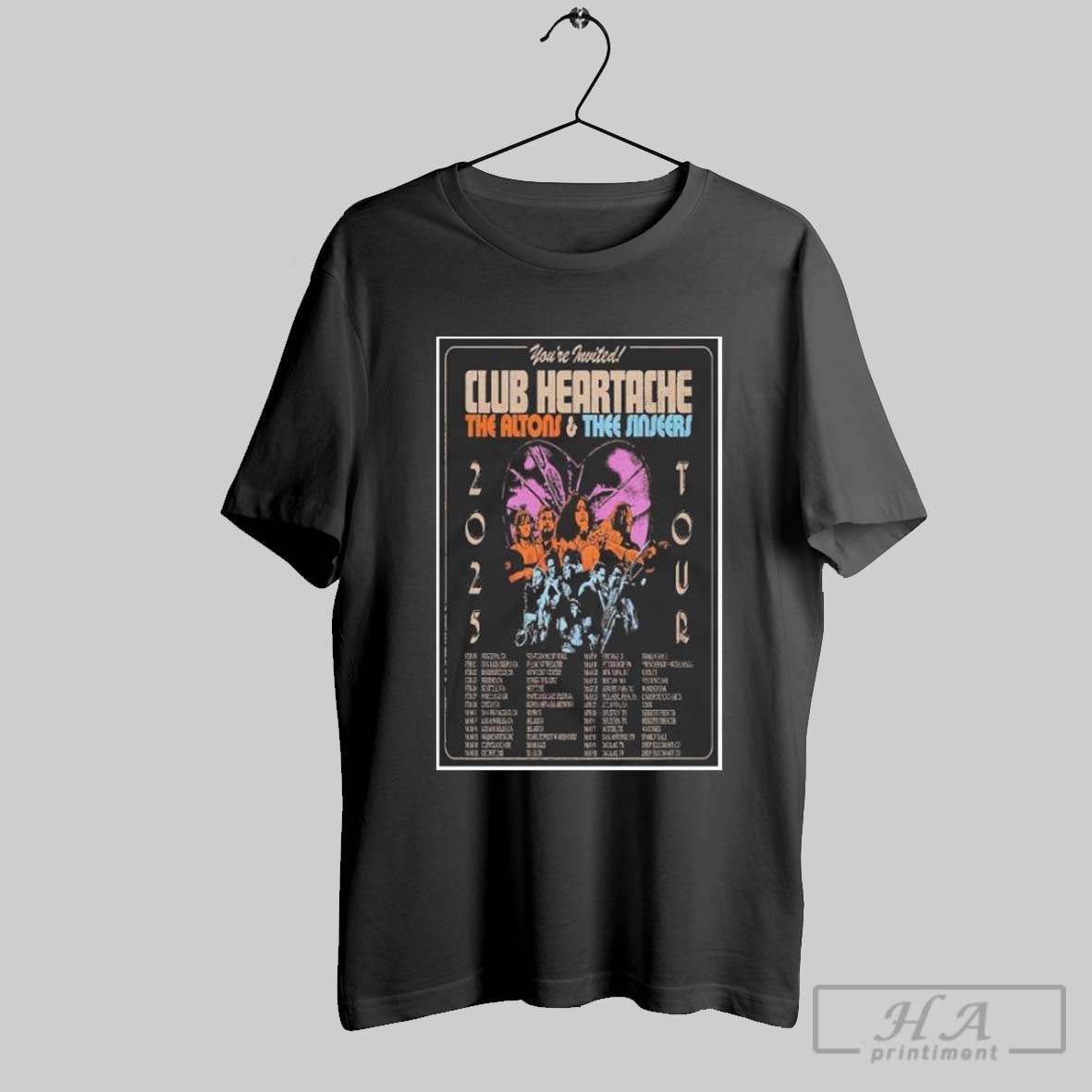 Official The Altons Thee Sinseers Club Heartache 2025 Poster Shirt