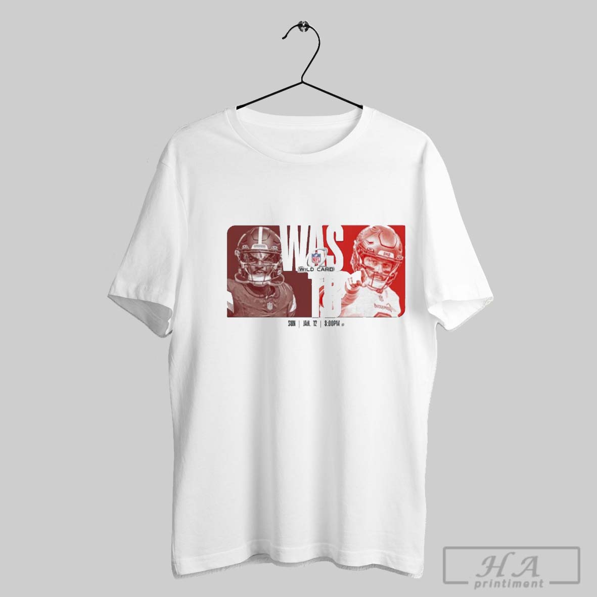 Official Washington Commanders Vs Tampa Bay Buccaneers Nfl Football Wild Card Sun January 12 2025 T Shirt