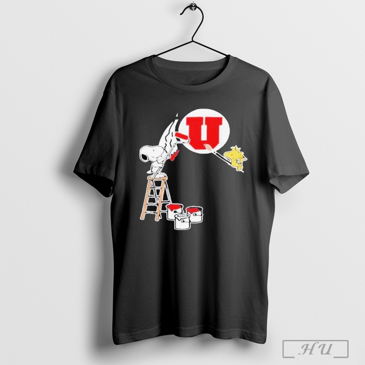 Peanuts Painting Utah Utes Logo T Shirt