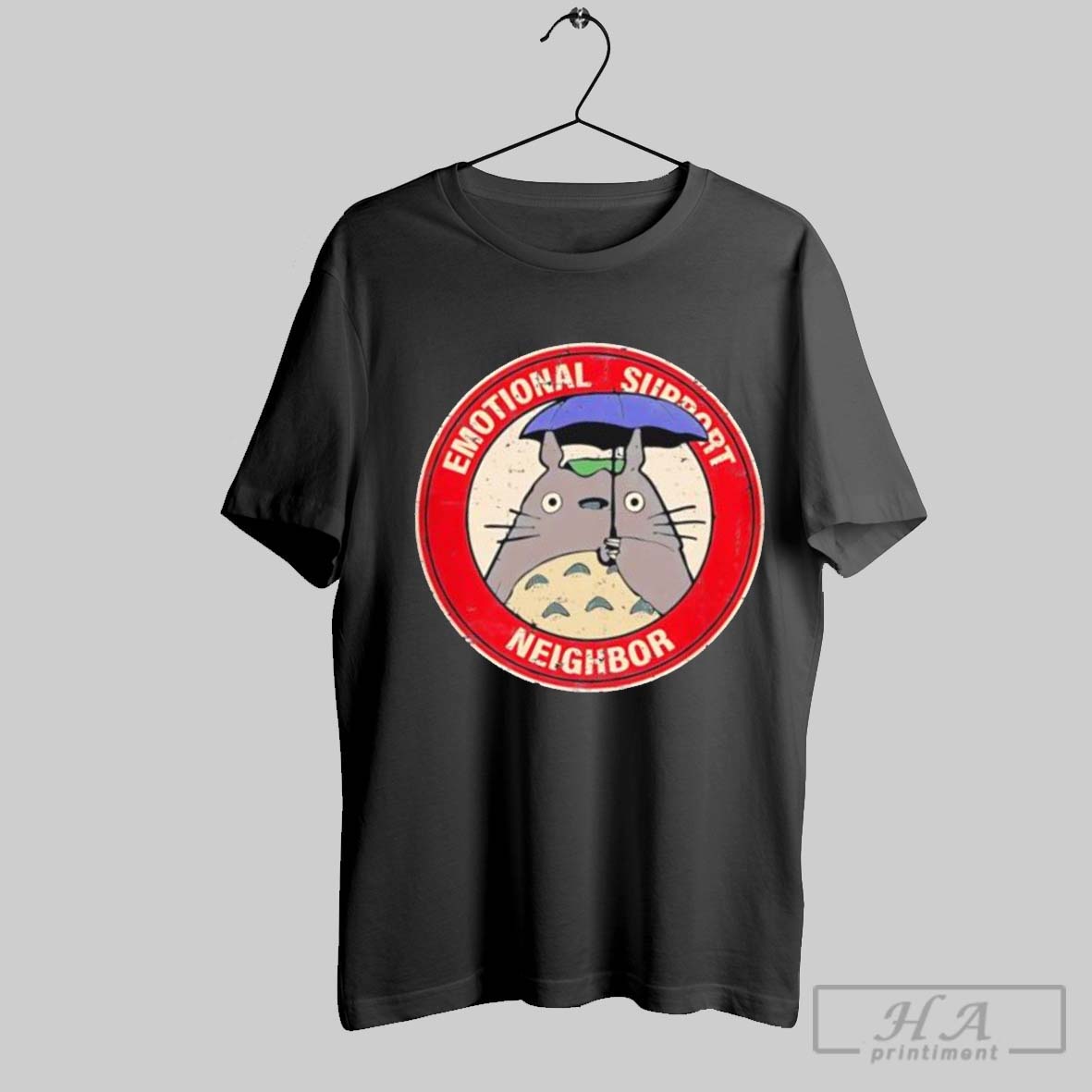 Totoro Motional Support Neighbor Logo Shirt