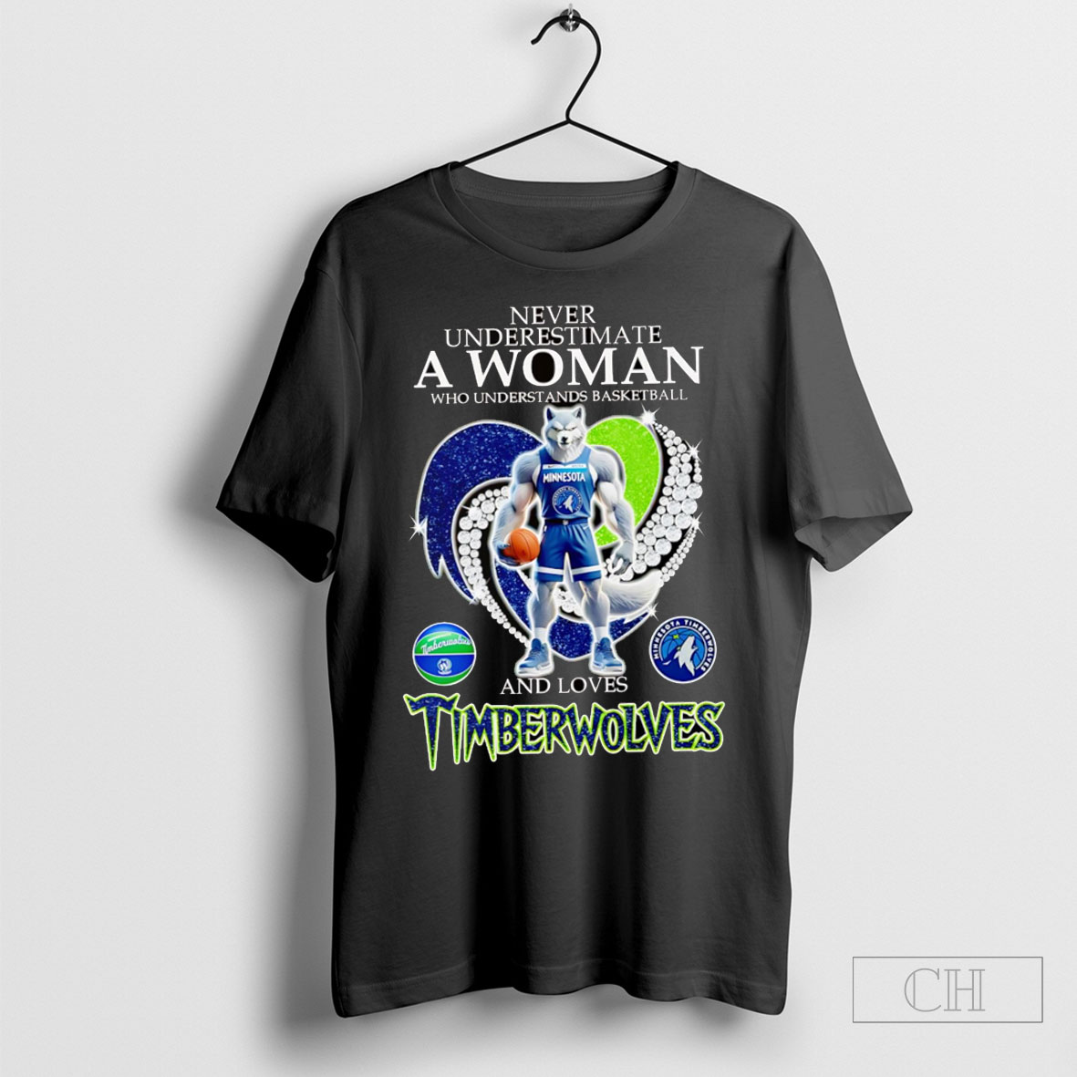 Official Never Underestimate A Woman Who Understands Basketball And Loves Timberwolves Mascot Shirt Sweatshirt Tee Shirt