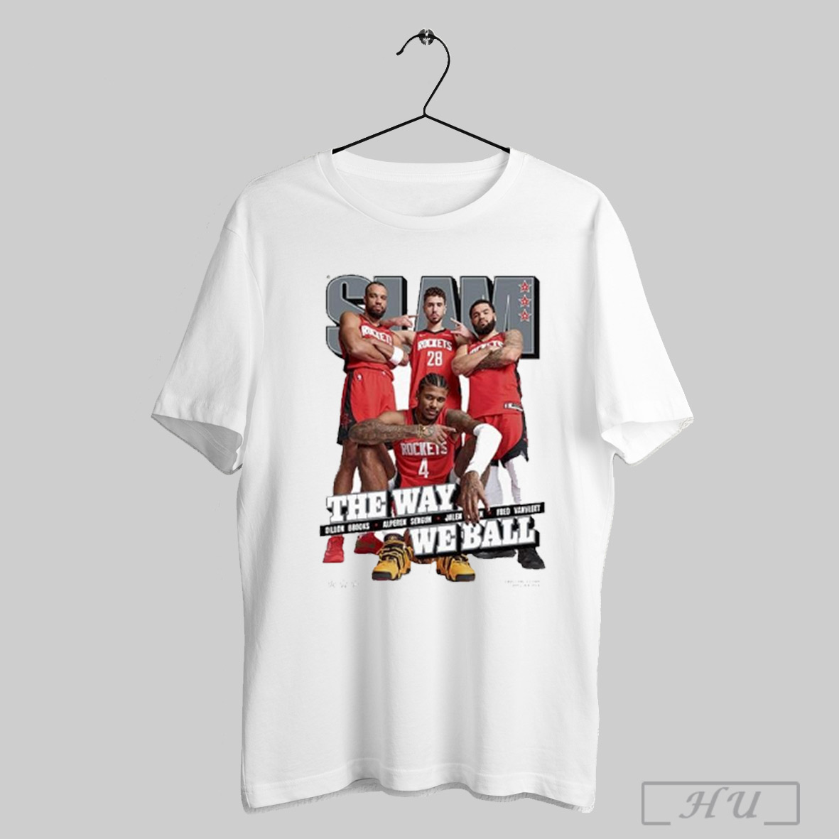 Trendy Brooks Alperen Sengun Jalen Green And Fred Vanvleet The Way We All Slam Houston Rockets T Shirts