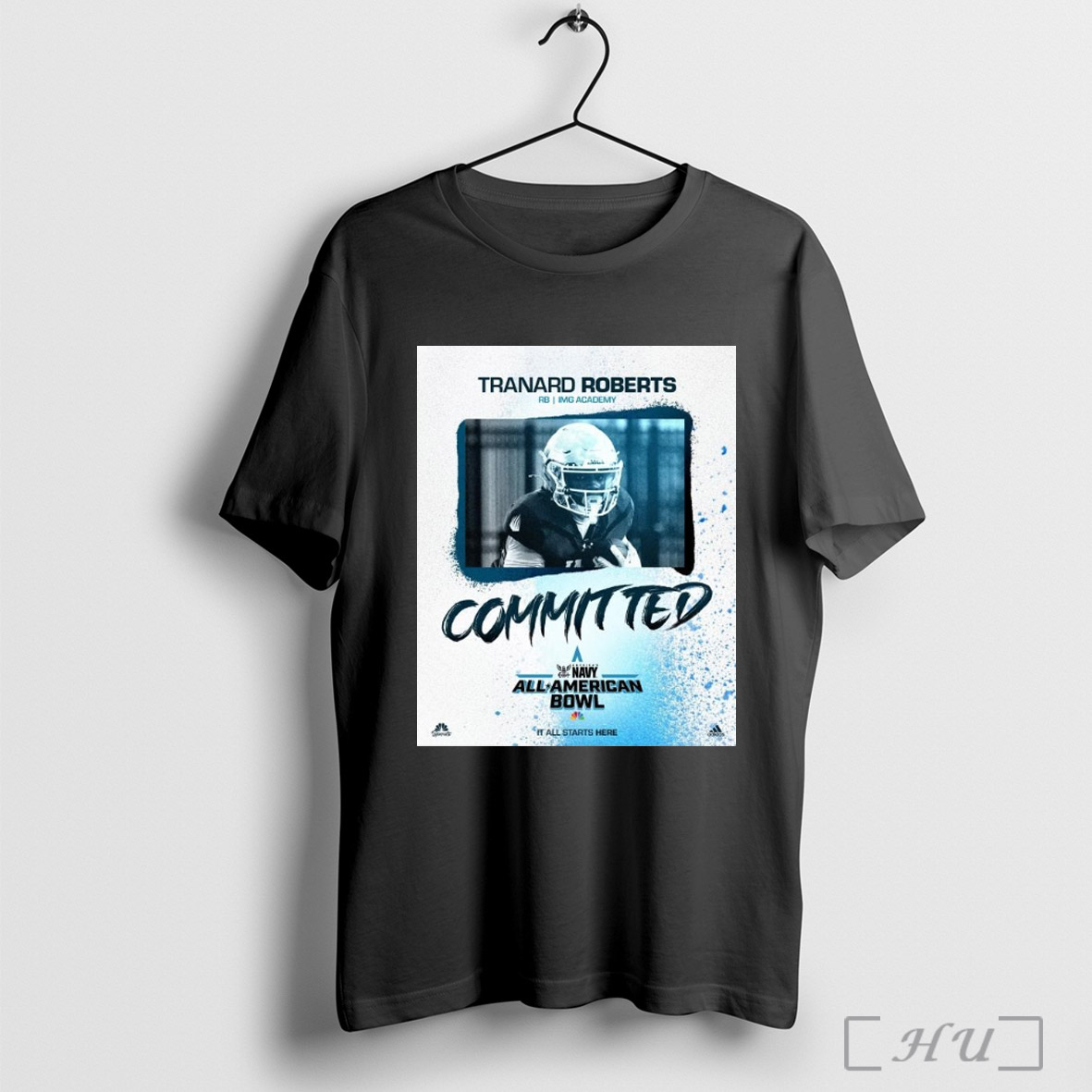 Trendy Poster Tranard Roberts Rb Img Academy Committed Navy All American Bowl 2025 T Shirt
