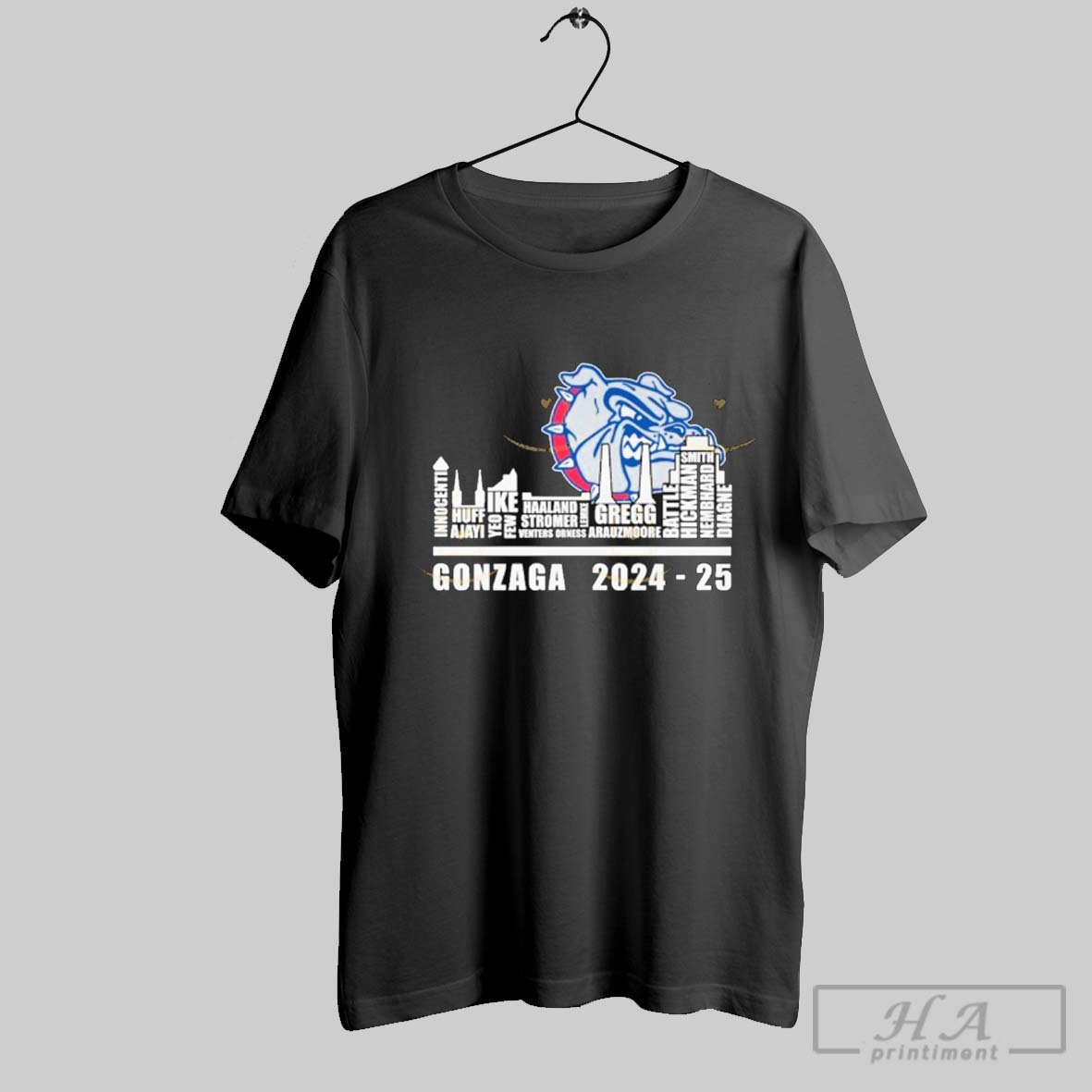 Gonzaga Bulldogs 2024 2025 City And Logo Shirt