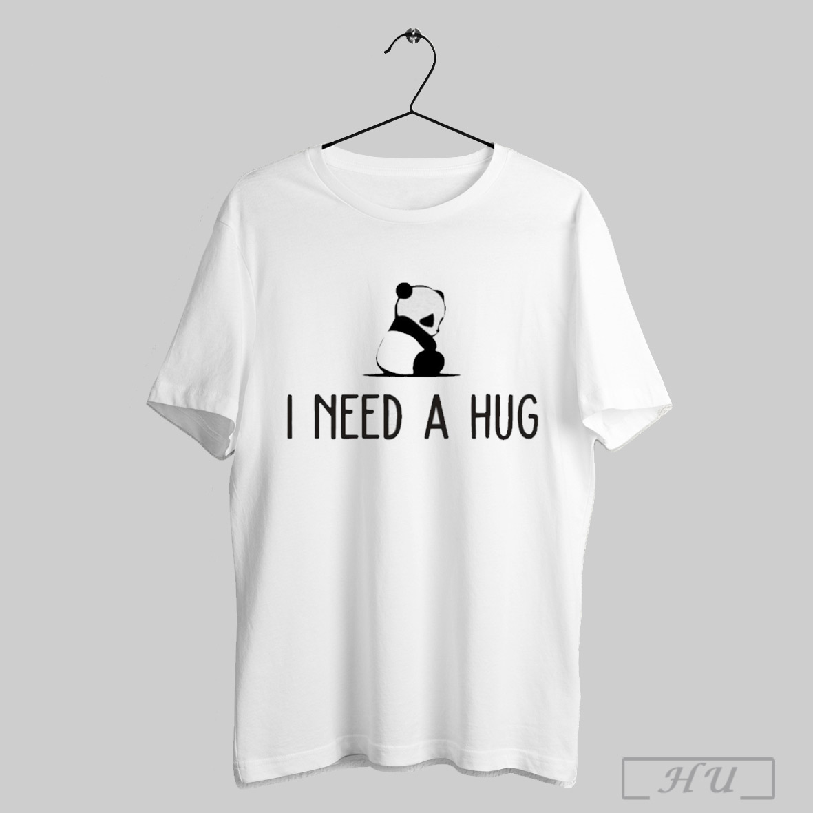 I Need A Hug Panda Womens T Shirt Sweatshirt