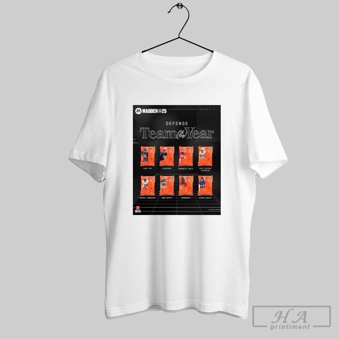 Madden Nfl 25 Defense Team Of The Year Will Anderson Jr Right End Christian Gonzalez Cornerback Chris Jones Defensive Tackle Poster T Shirt
