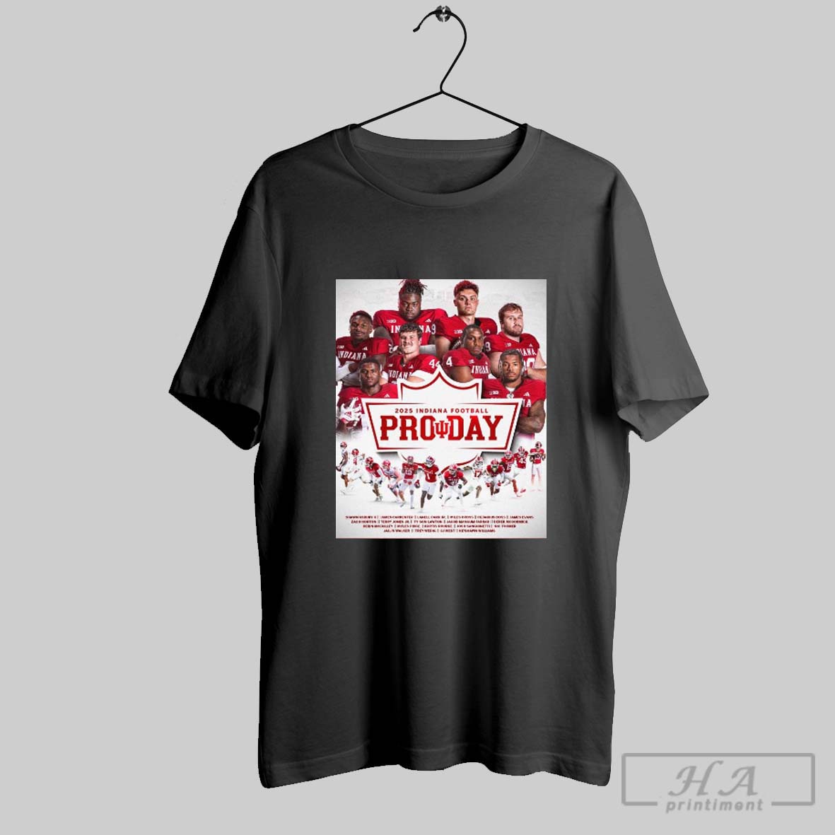 Poster 2025 Indiana Hoosiers Football Pro Day Shawn Asbury James Carpenter Miles Cross James Evans T Shirt