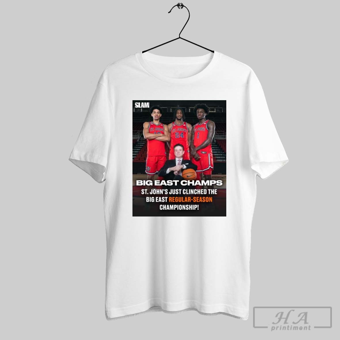 Poster Slam St Johns Just Clinched The Big East Regular Season Championship 2025 Ncaa March Madness T Shirt