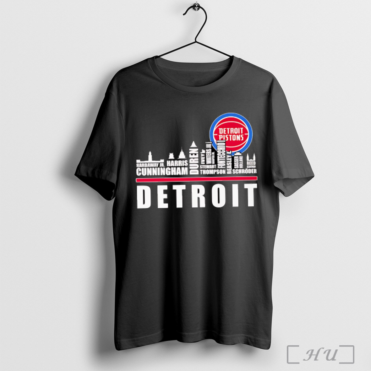 Skyline City Detroit Pistons Player Names T Shirt Sweatshirt