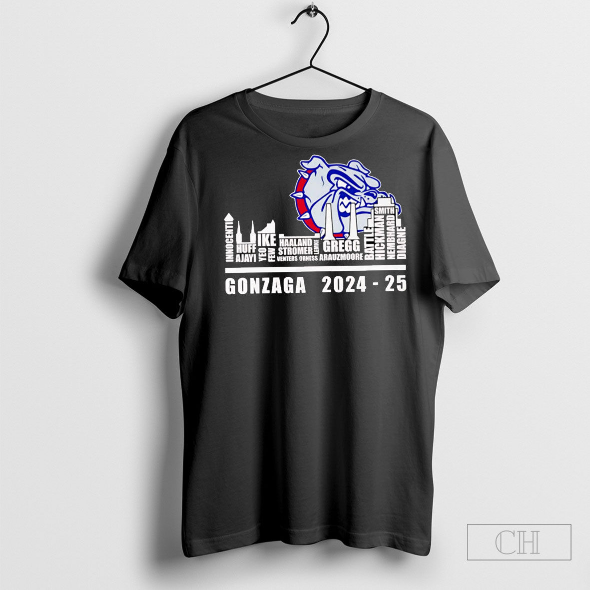 Skyline City Gonzaga Bulldogs 2024 2025 Player Names Shirt