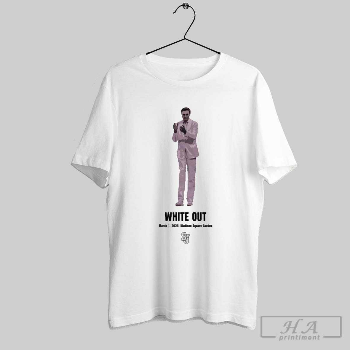 St Johns White Out March 1 2025 Madison Square Garden Coach Rick Pitino T Shirt