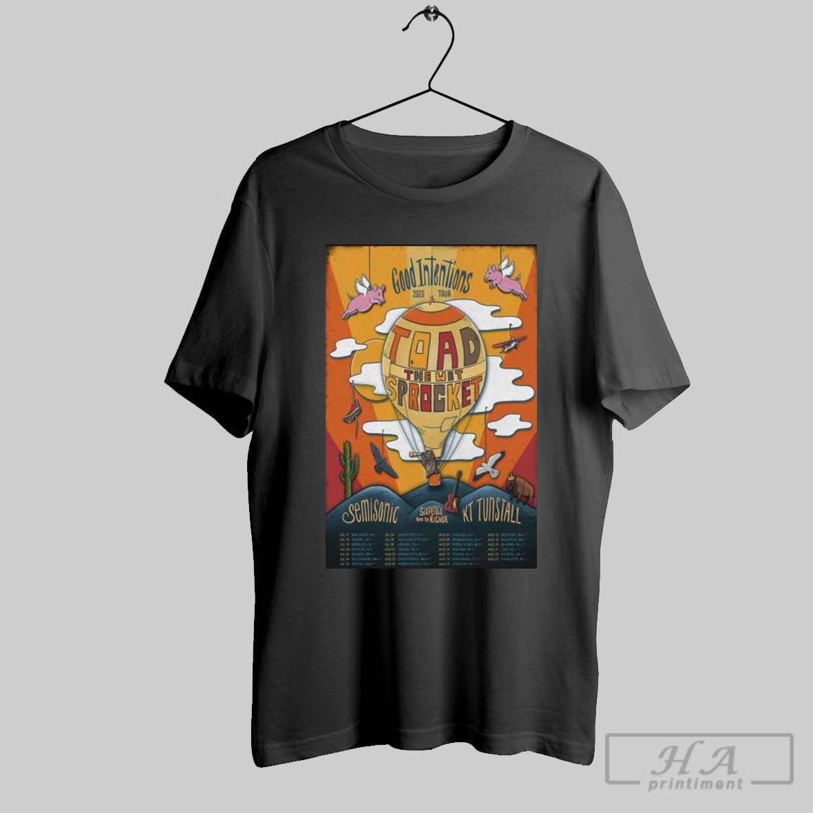 Toad The Wet Sprocket Good Intentions 2025 Tour T Shirts